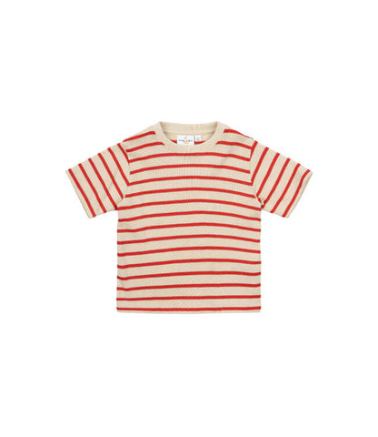 TNSTNat Uni OS S_S Tee Poppy Red Striped by The New